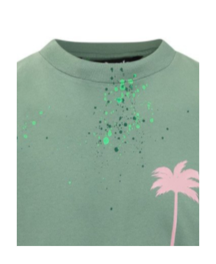 Palm Angels Palm Tree-print T-shirt In Green