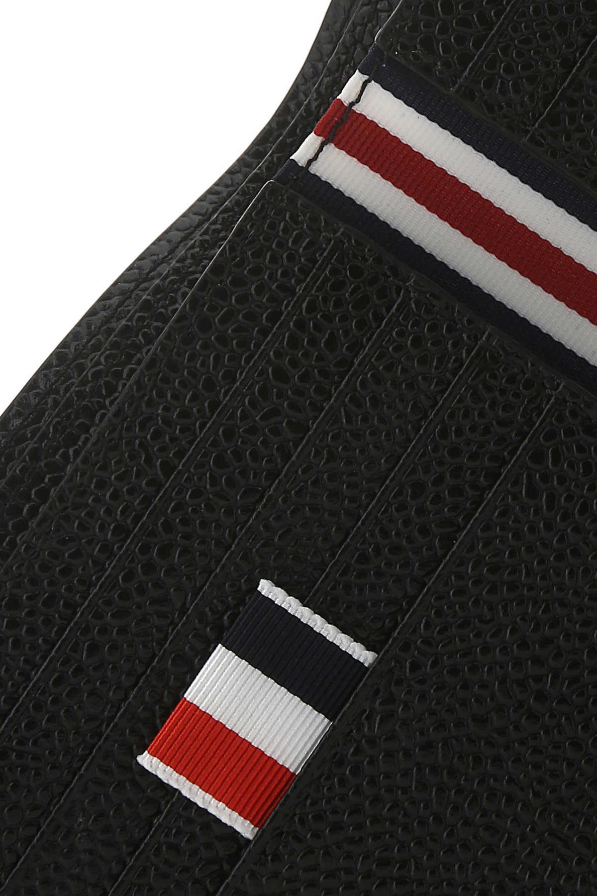 Thom Browne Pebble-grain Leather Billfold Wallet In Black