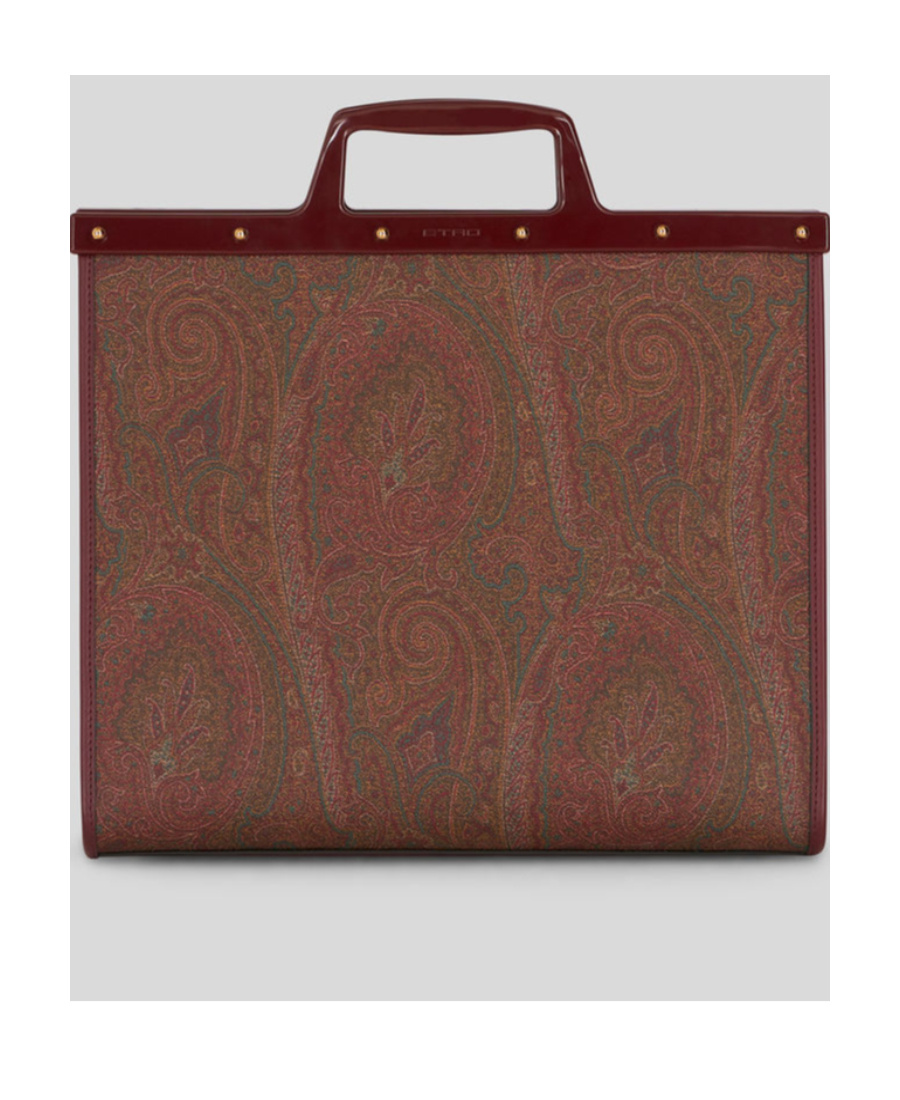 Etro Love Trotter Tote Bag Red In Brown