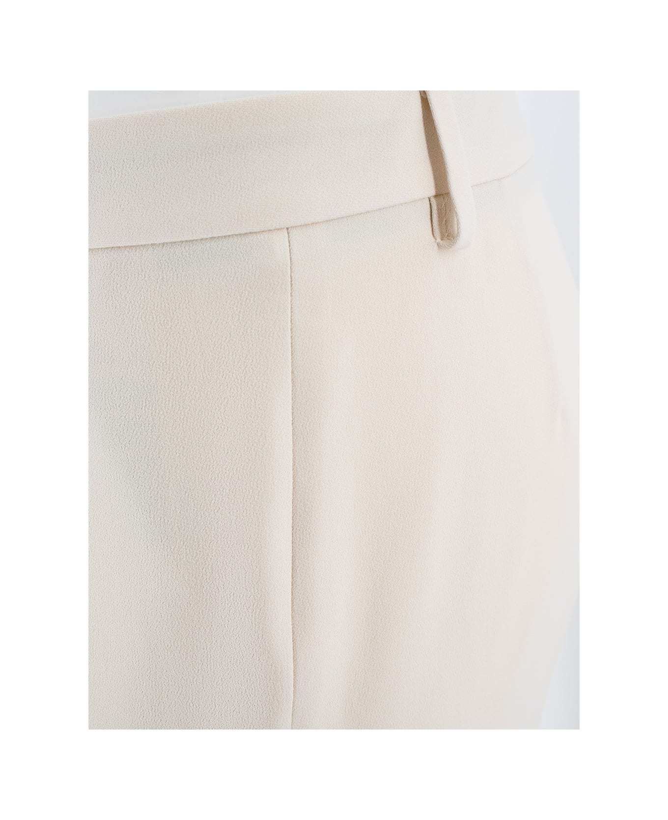 Etro Cropped Tailored Trousers In White