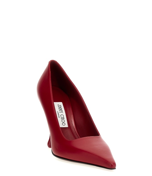Jimmy Choo Red Pointed Toe Pumps In Red