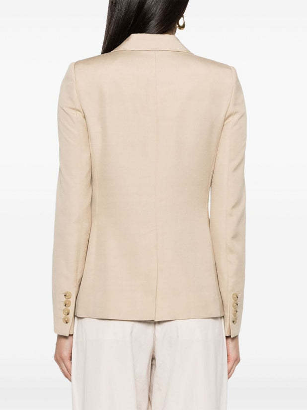 Stella Mccartney Iconic Single Breasted Tailored Blazer In Nude
