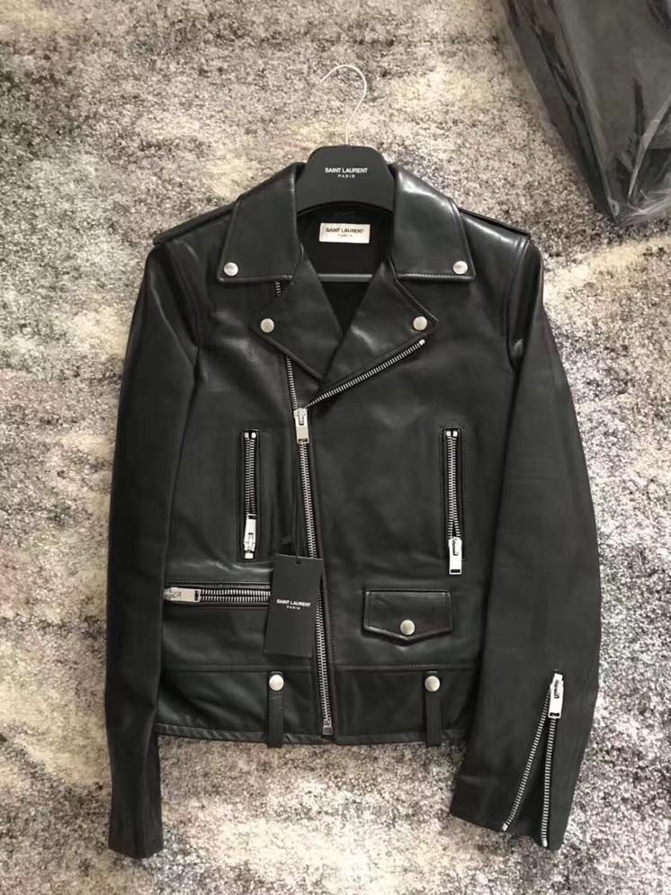 Shop Saint Laurent Classic Biker Jacket In Black