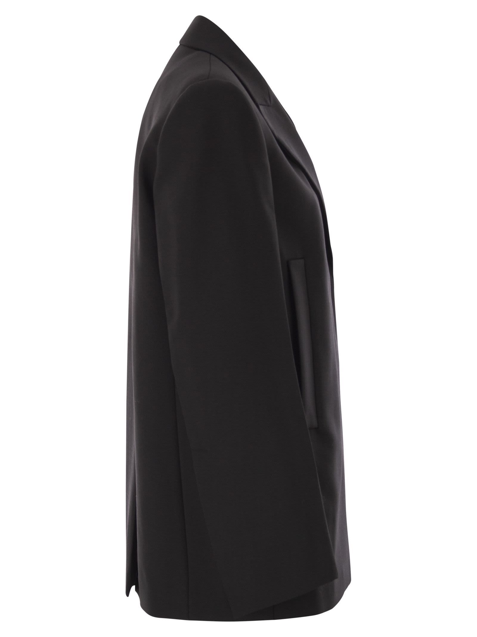 Sportmax Long-sleeved Suit Jacket In Black