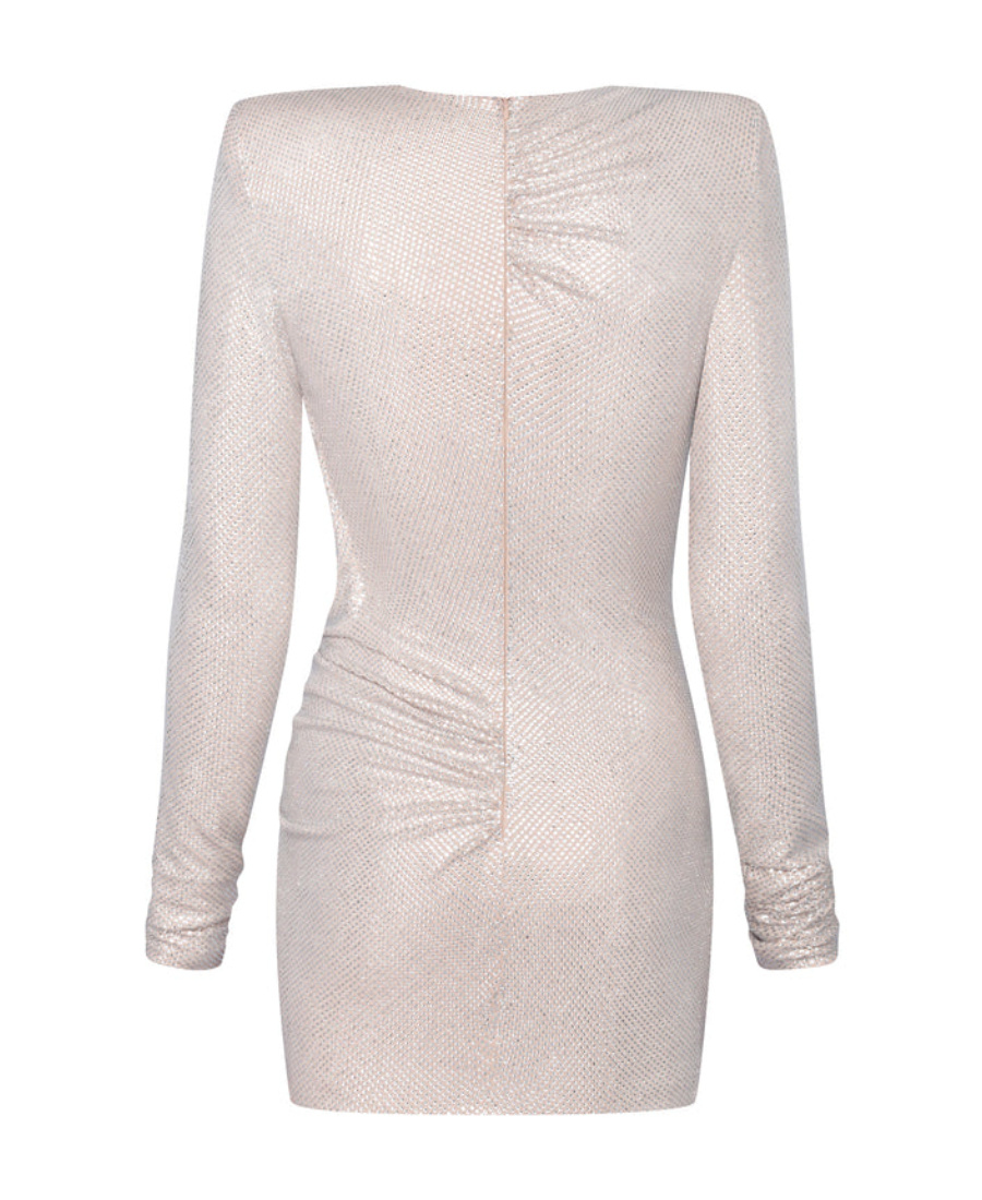 Alexandre Vauthier Long Sleeved Dress In White