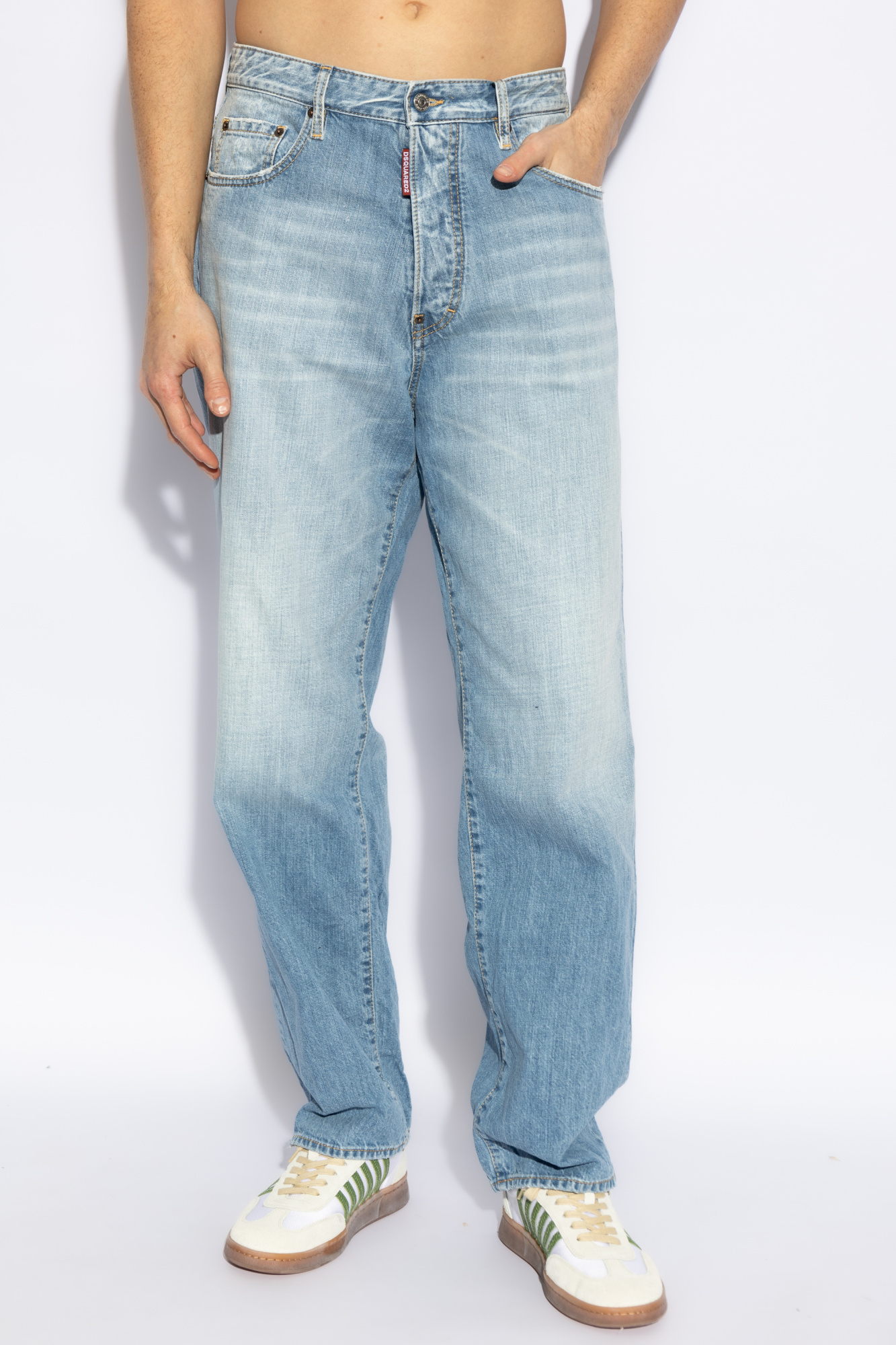 Dsquared2 Belt-loop Jeans In Blue