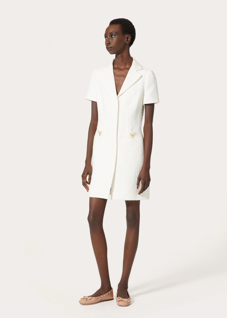 Valentino Logo-plaque Minidress In White