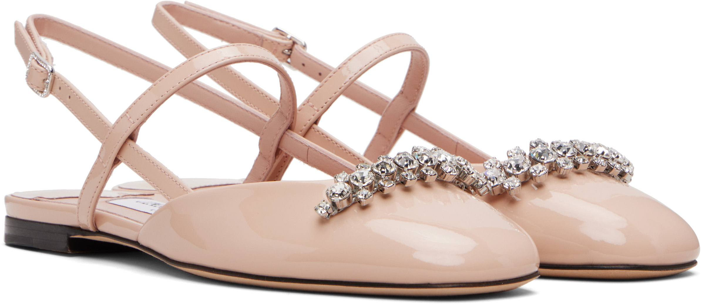 Jimmy Choo Belinda Slingback Flats In Pink