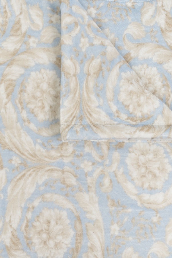 Versace Home Pattern Printed Bath Towel In White
