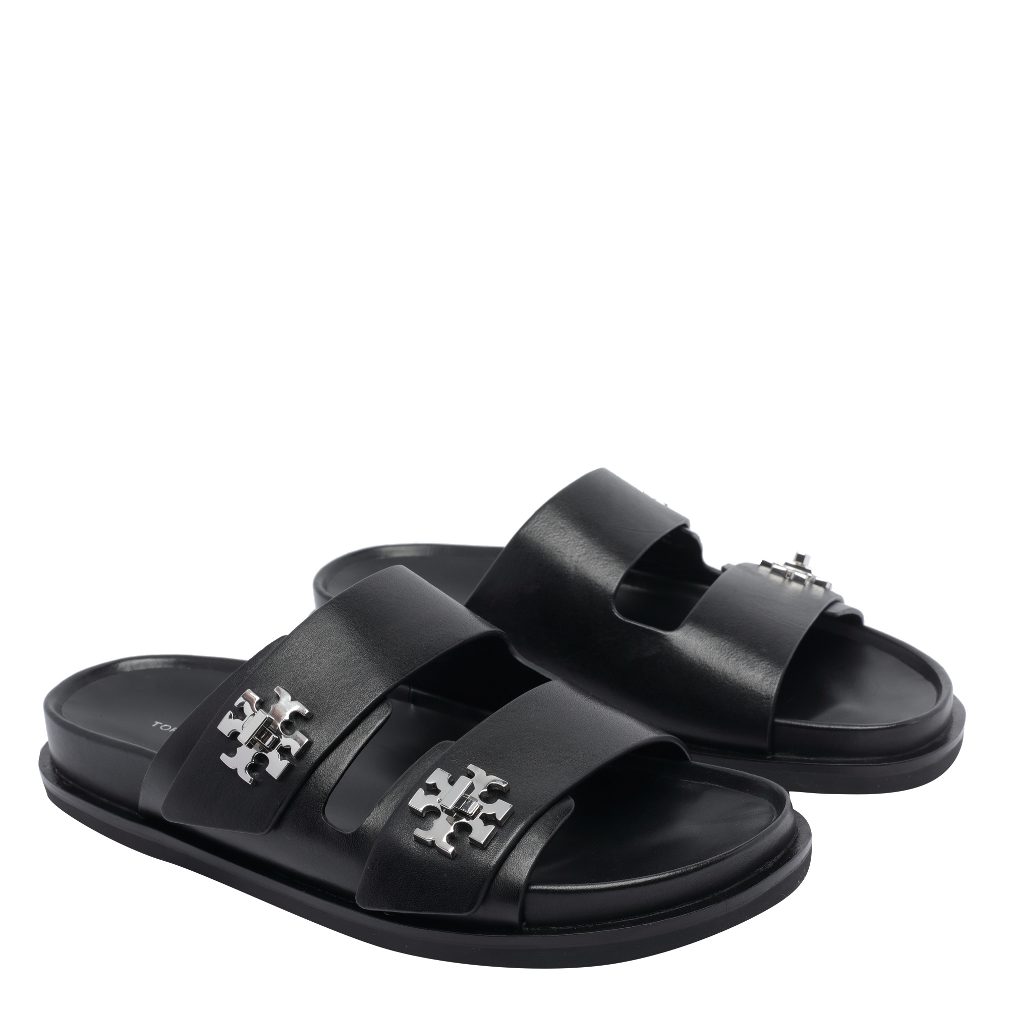 Tory Burch Sporty Slider Sandal With Swivel Details In Black