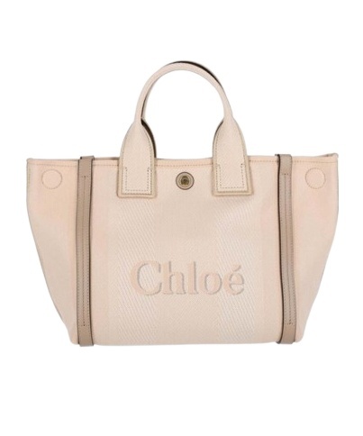 Chloé Carry Tote Bag In Raffia-effect Fibers