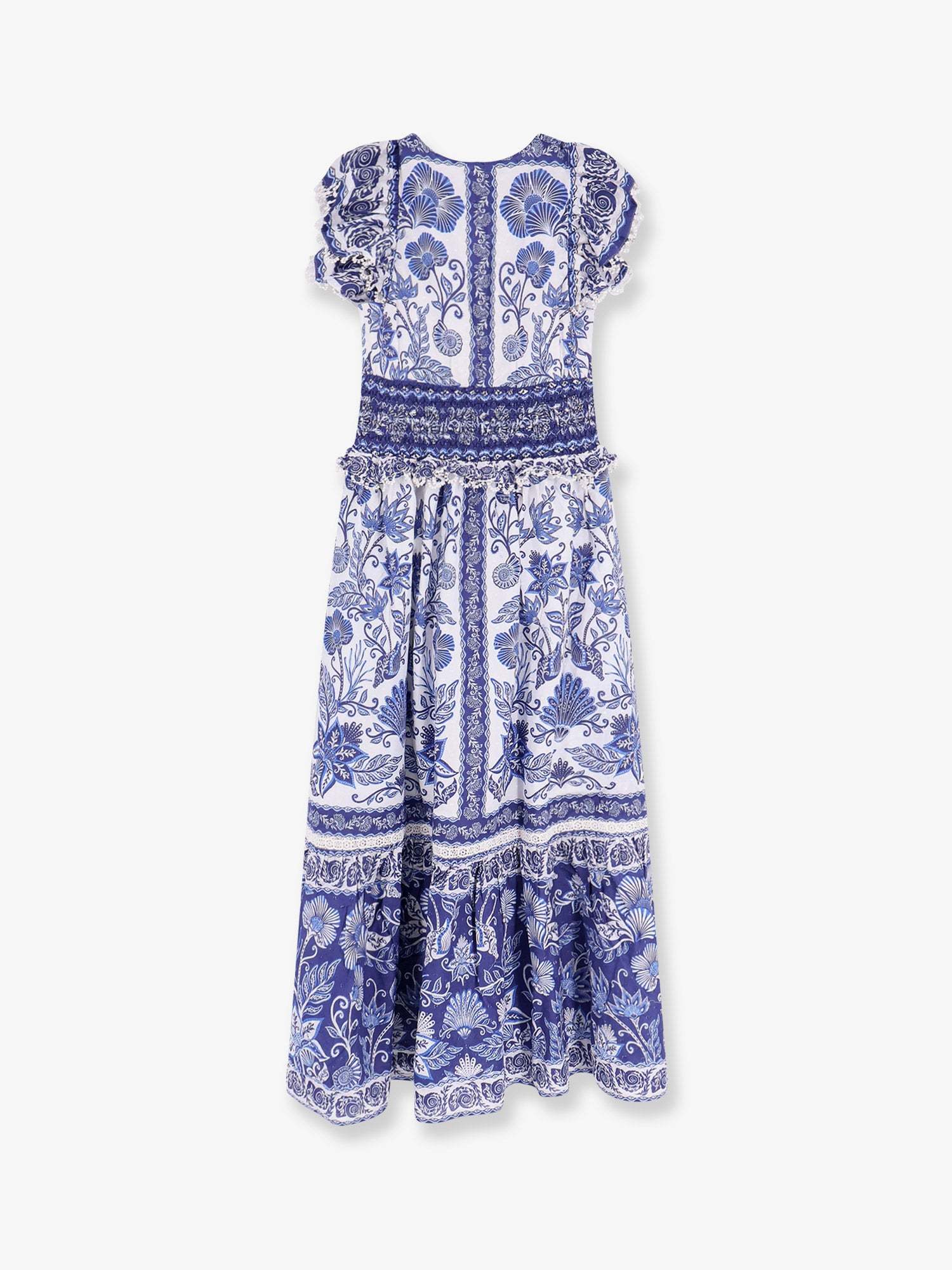 Farm Rio Patterned Dress In Blue