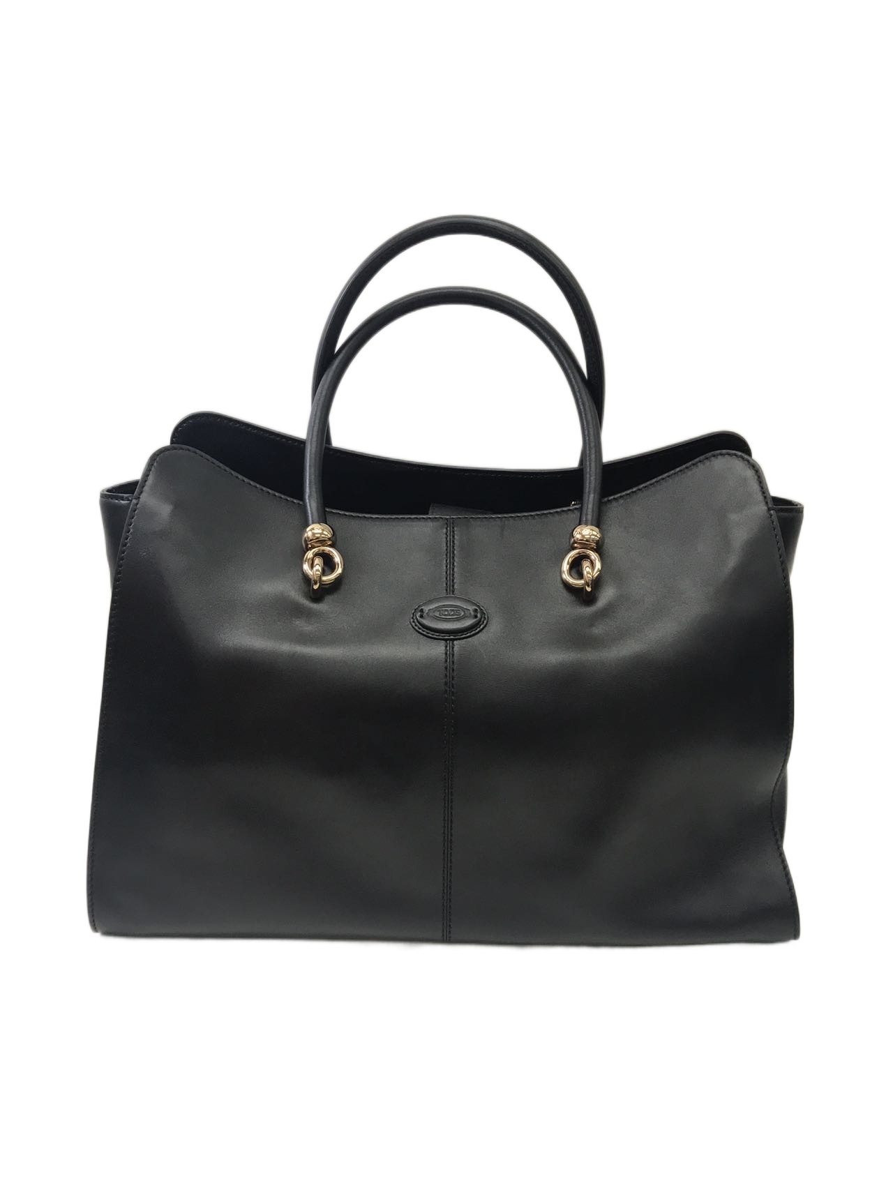 Tod's Double Handle Shoulder Bag In Black