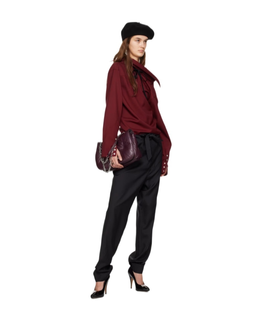 Maison Margiela Pendleton Reversible Wool Shirt In Brown