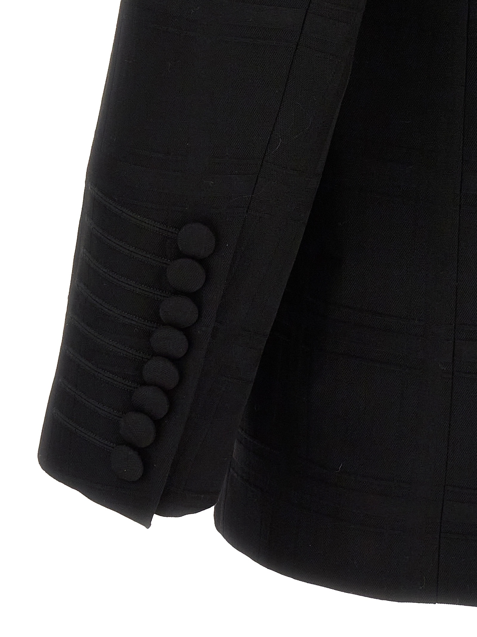 Etro Double-breasted Jacket With Check Pattern In Black