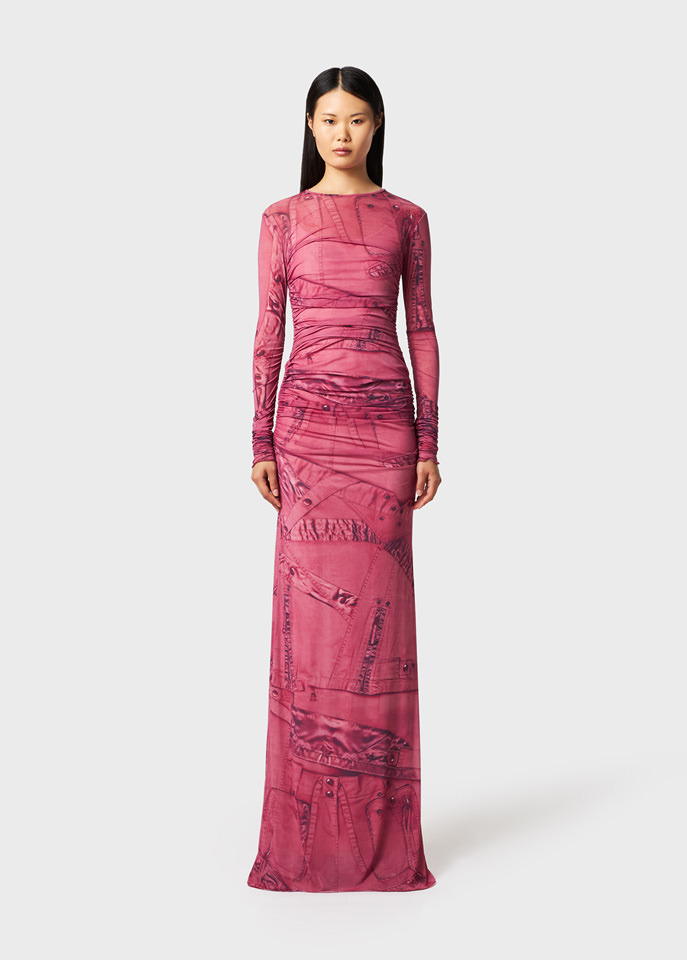 Shop Blumarine Cargo Patch-print Maxi Dress In Red