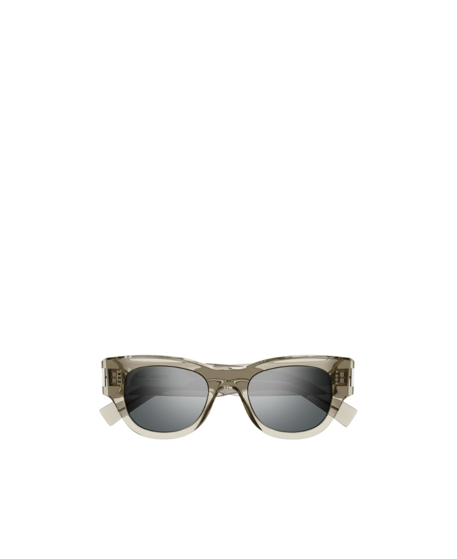 Saint Laurent Square-frame Transparent Sunglasses In Gray
