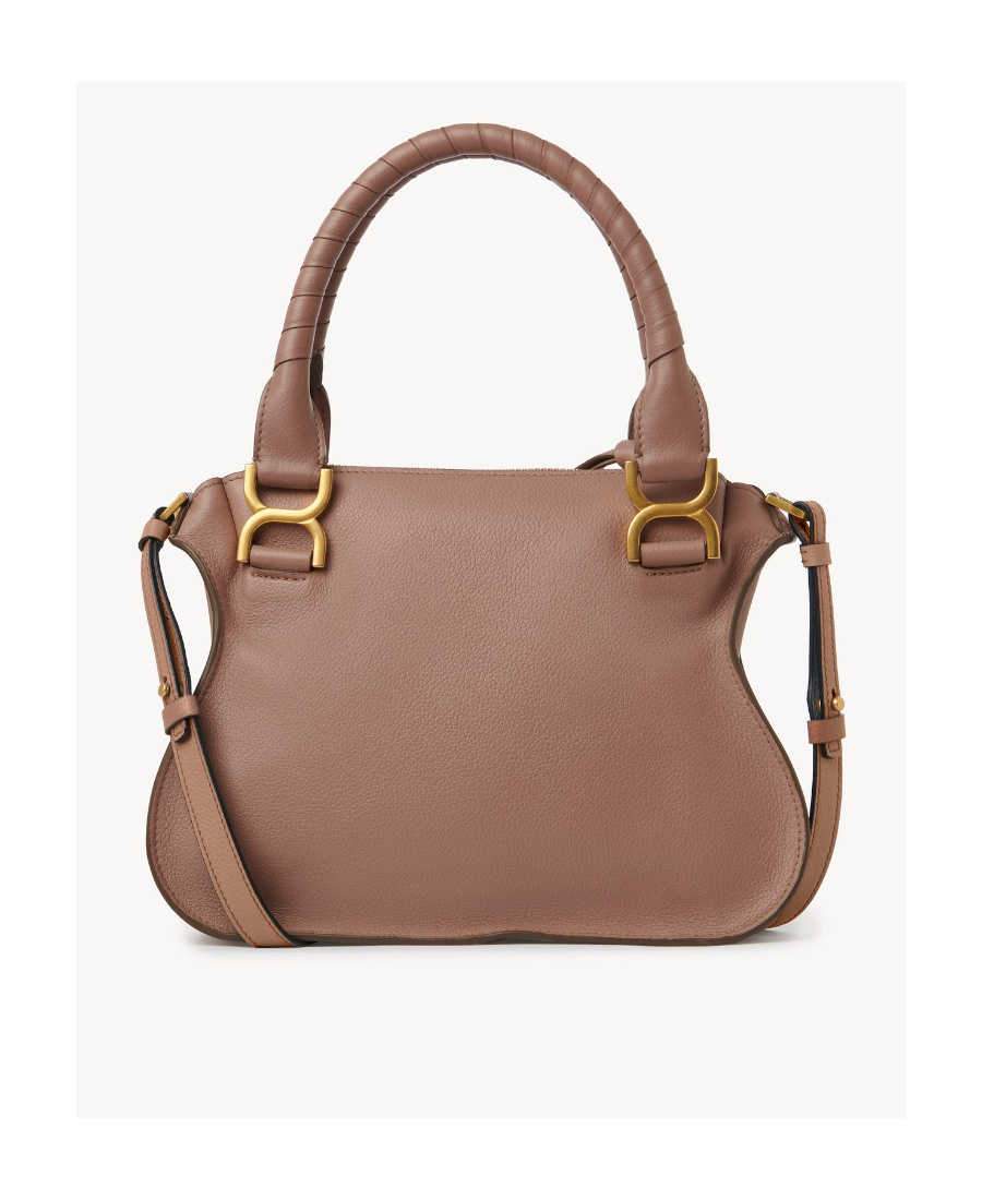 Chloé Marcie Medium Textured-leather Tote In Brown