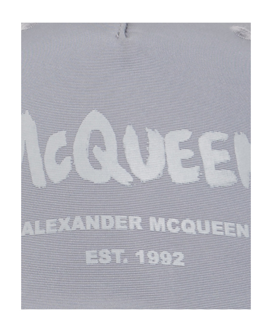 Alexander Mcqueen Logo Printed Baseball Cap In Gray