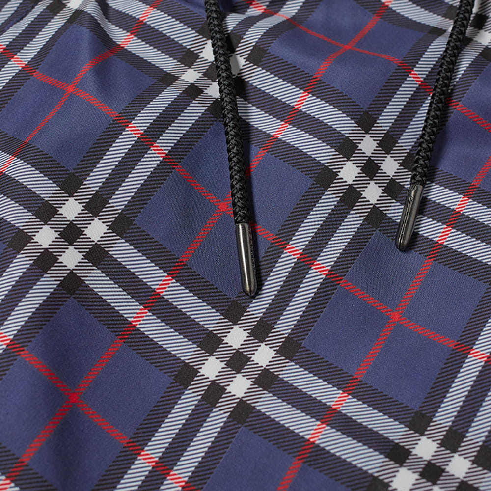 Burberry Check Drawcord Swim Shorts In Black