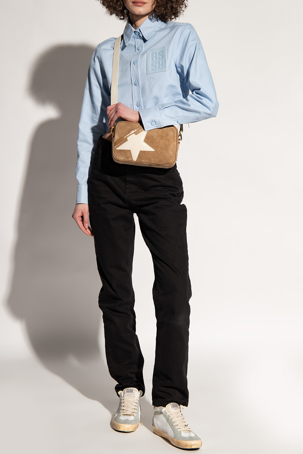 Golden Goose Mid Star Lace-up Sneakers In Gray