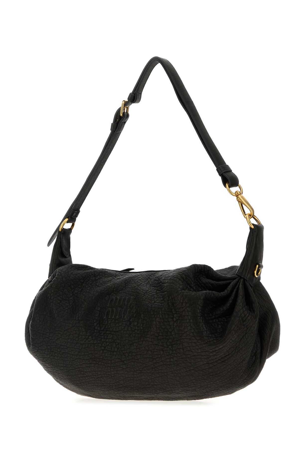 Miu Miu Zipper Shoulder Bag In Black