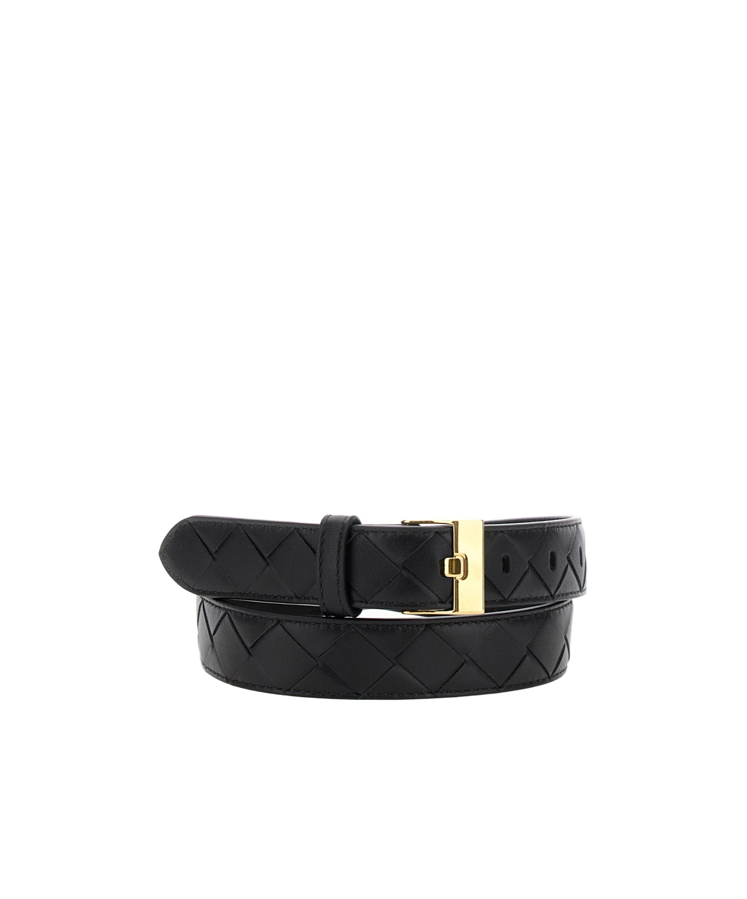 Bottega Veneta Adjustable Waist Belt In Black
