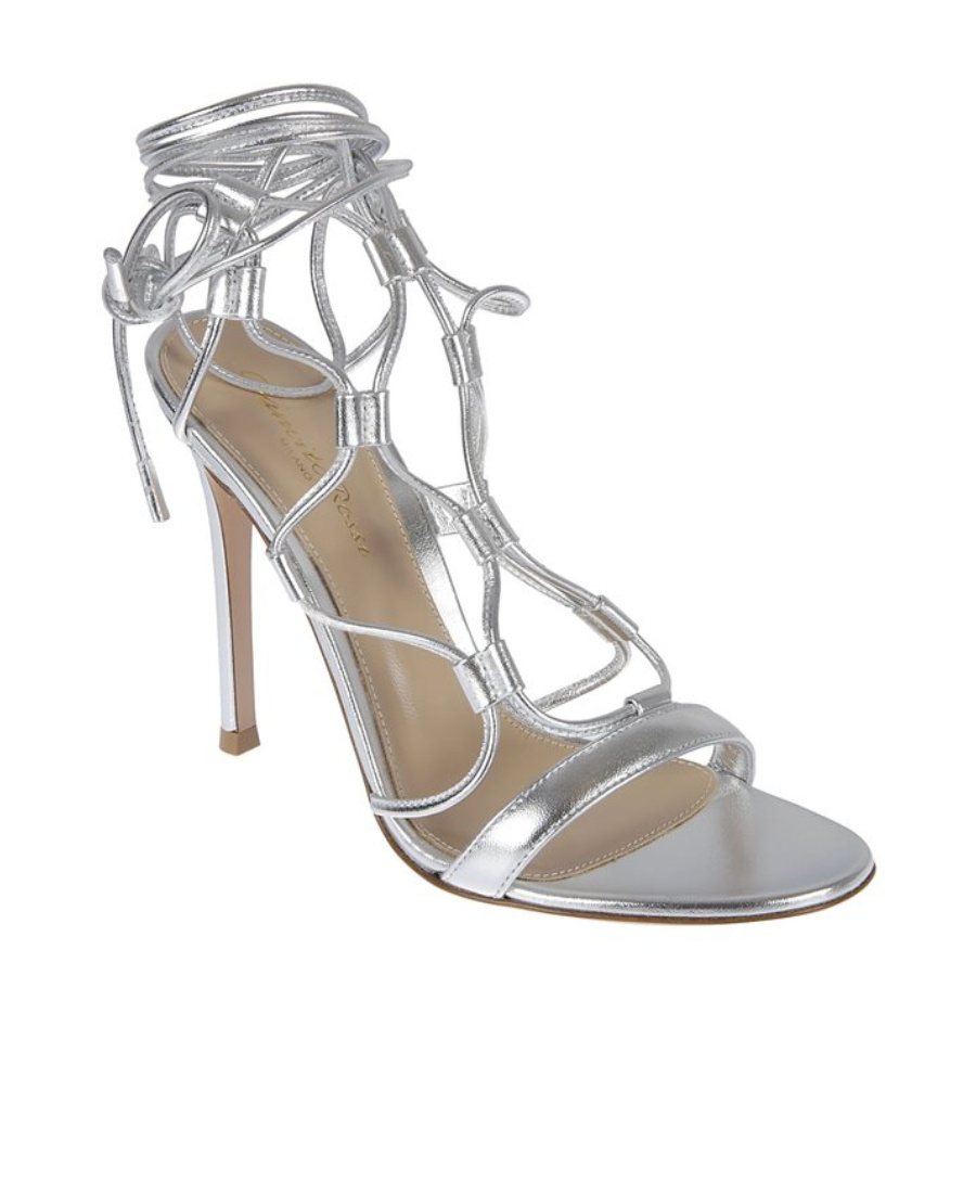 Gianvito Rossi Open-toed Heels In Gray