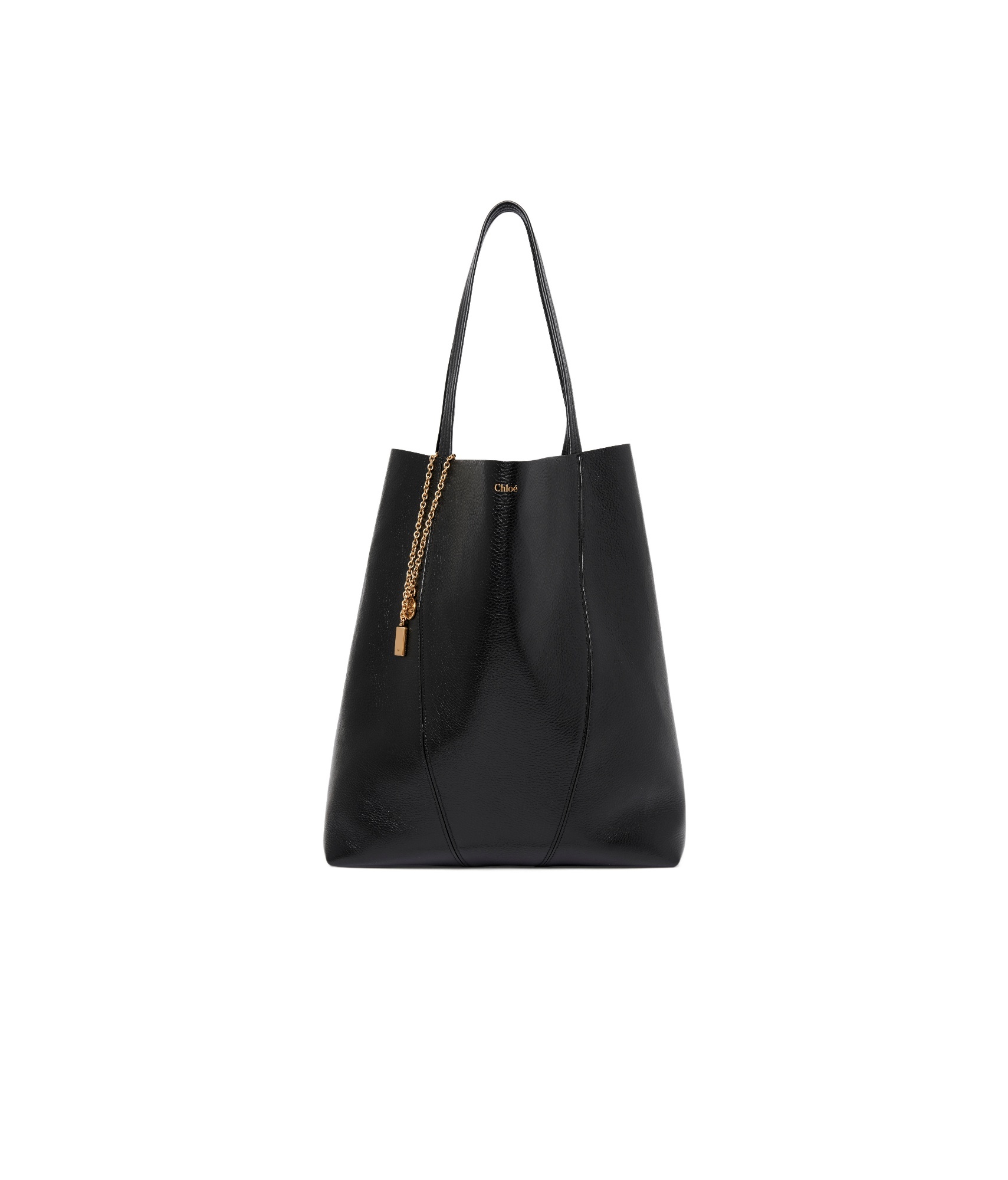 Chloé Large Spin Tote Bag In Black