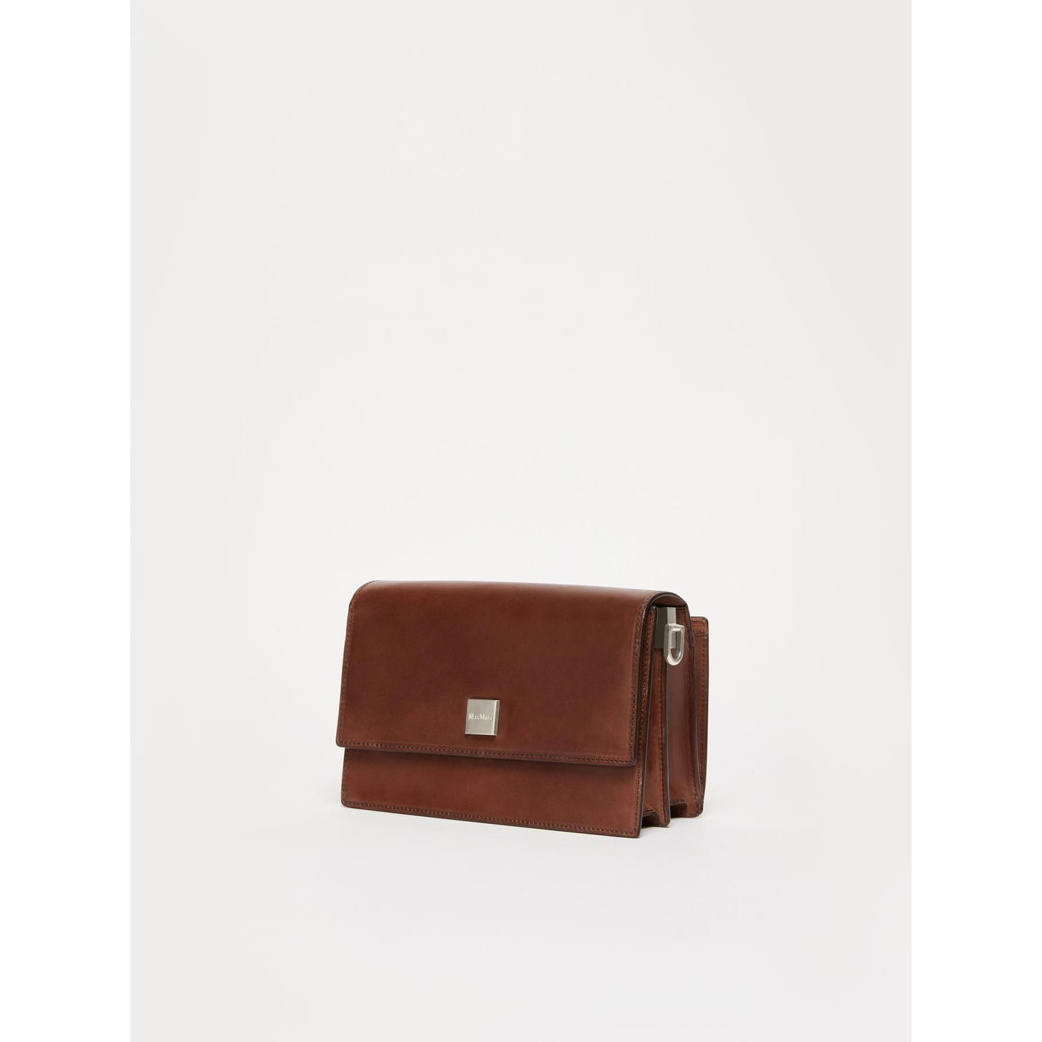 Max Mara Biancaraf Calfskin Crossbody Bag In Brown