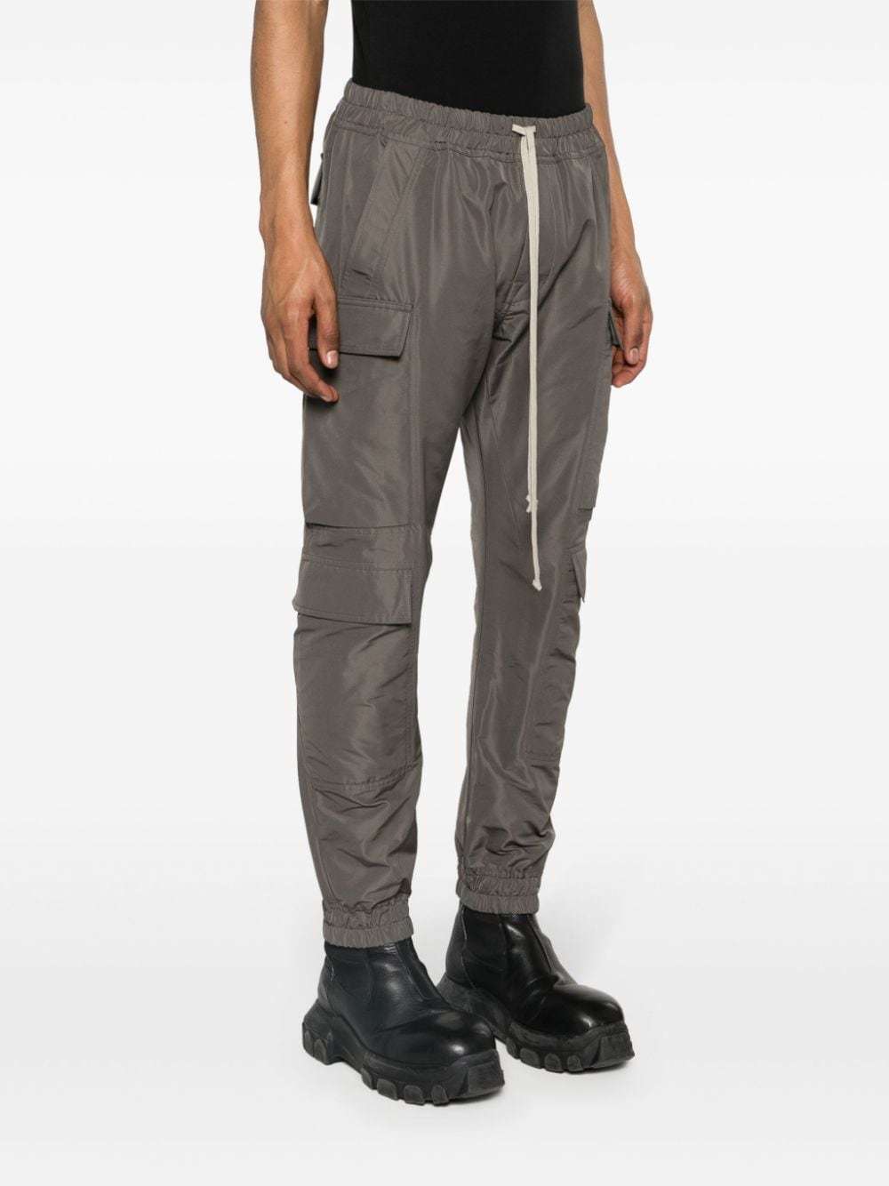 Rick Owens Mastodon Megacargo Tapered Trousers In Black