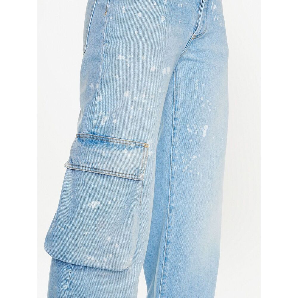 Off-white Toybox Painted Wide-leg Jeans In Blue