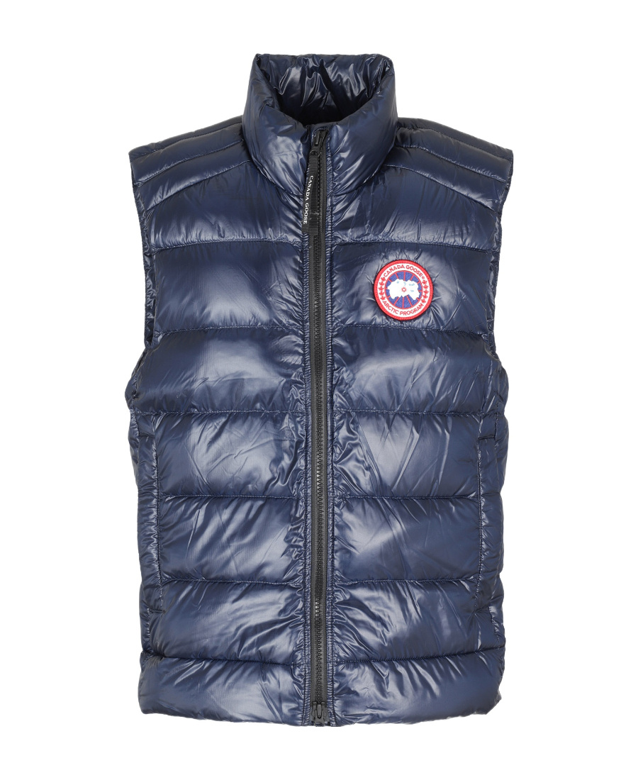 Shop Canada Goose Zipper Sleeveless Down Vest In Blue