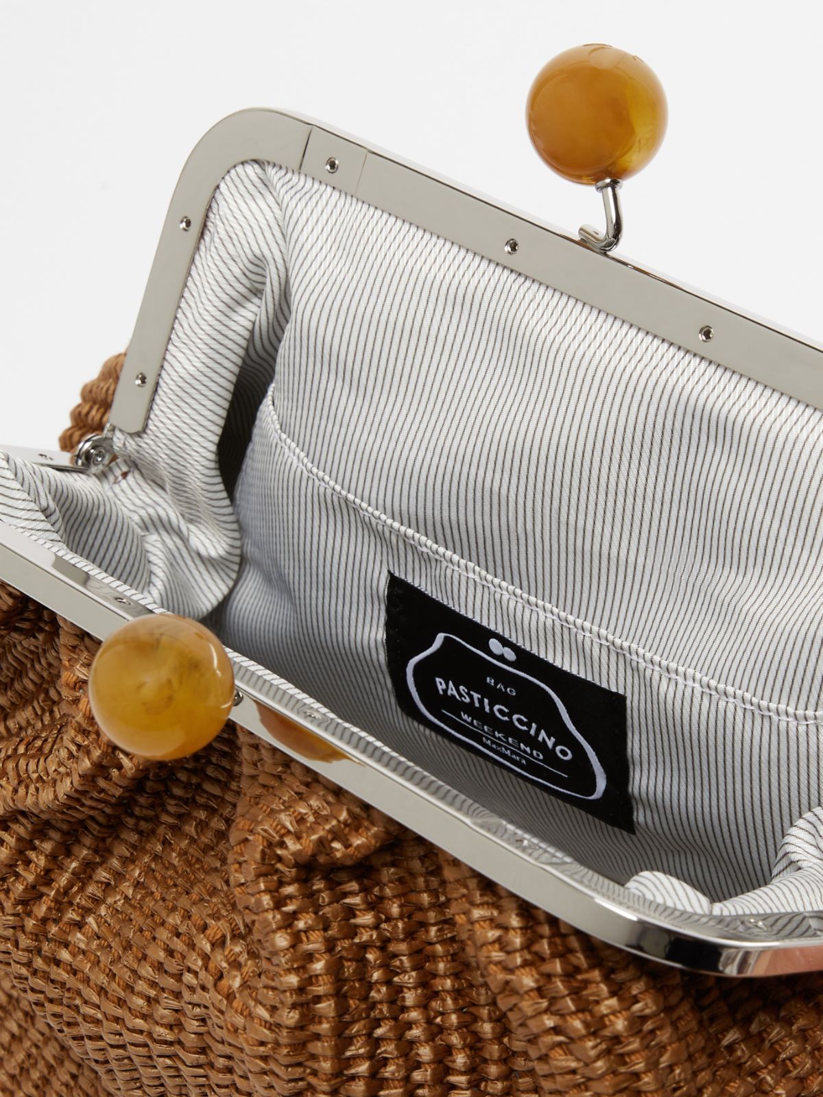 WEEKEND MAX MARA MEDIUM RAFFIA-EFFECT PASTICCINO BAG