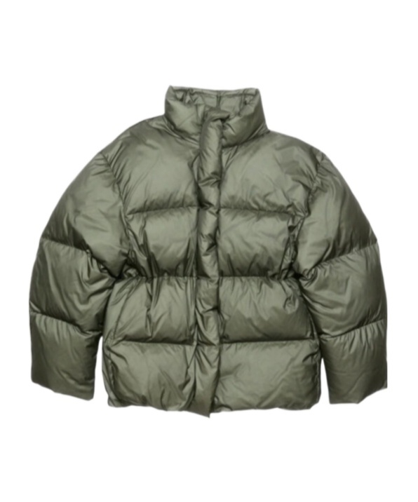Acne Studios Fitted-waist Puffer Jacket In Green