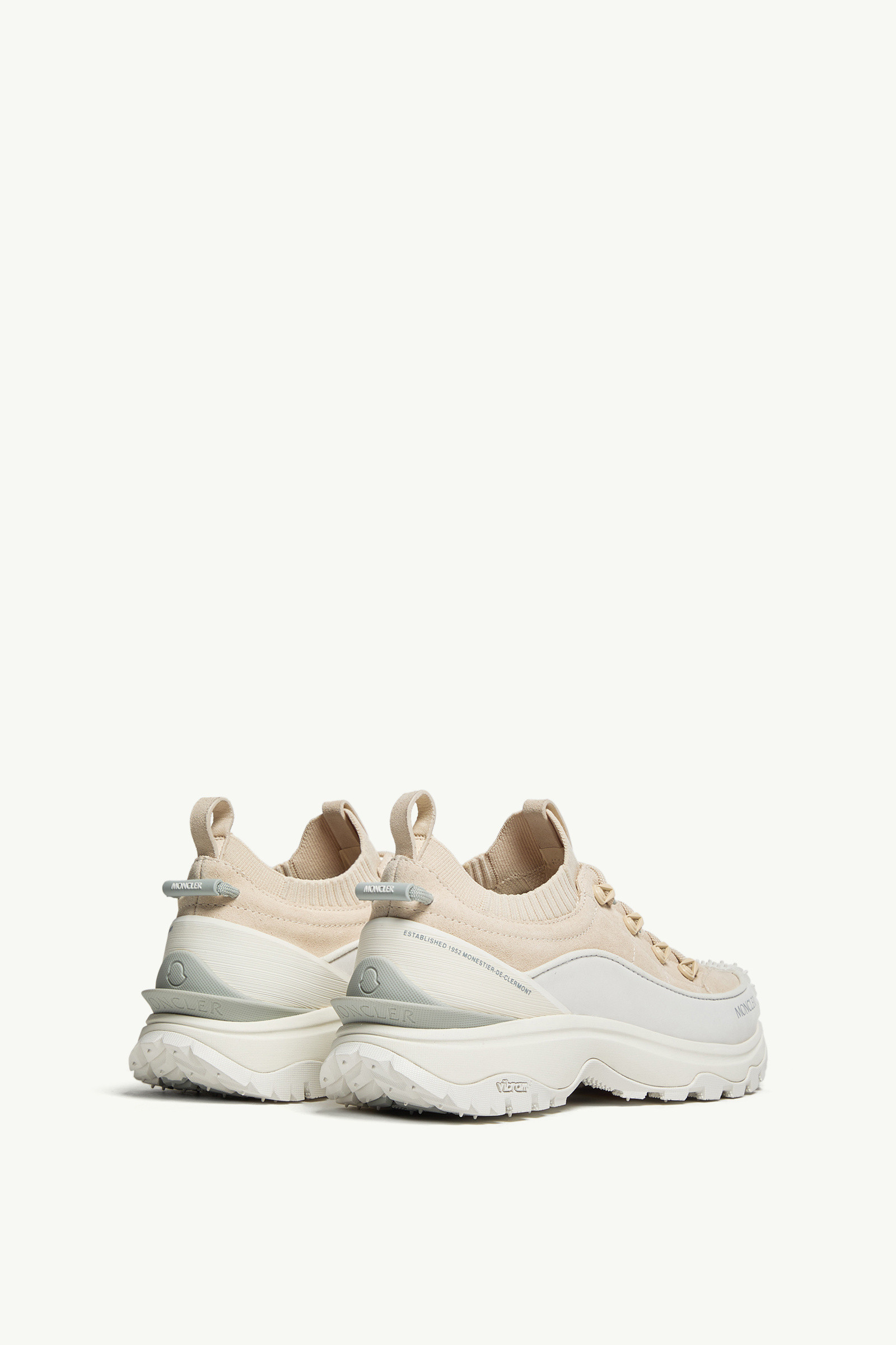 Moncler Sneakers Trailgrip Lite3 En Nubuck Et Daim In Neutral
