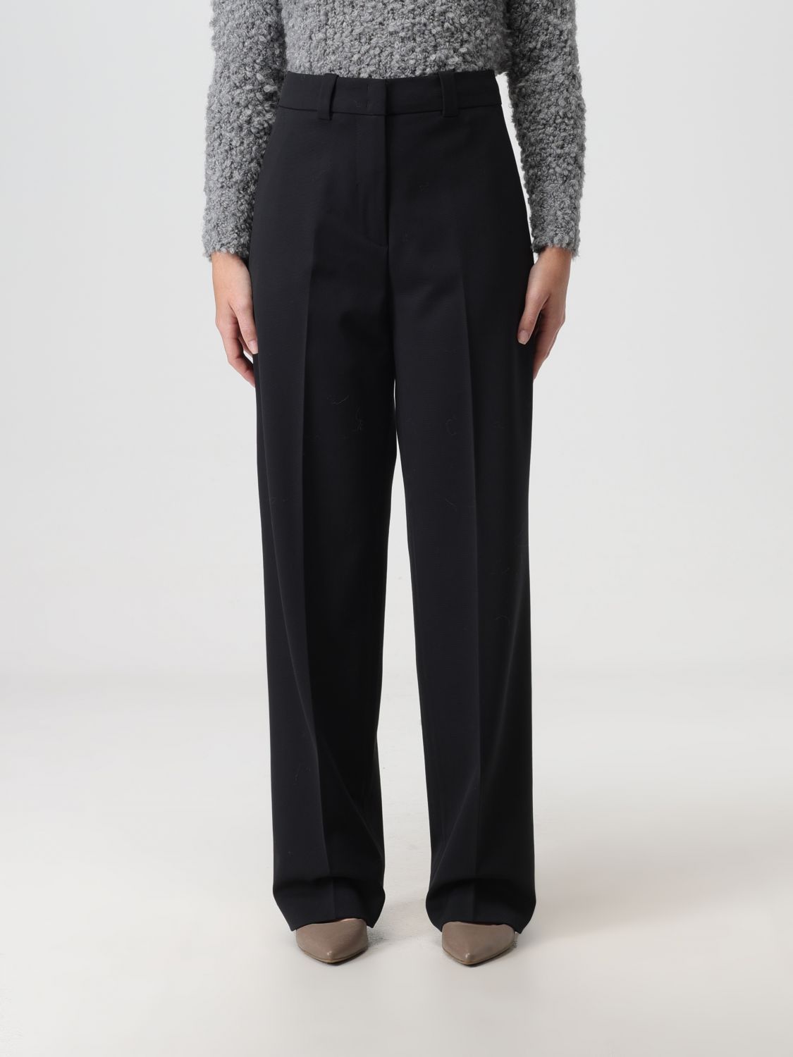 Seventy Stretched Gabardine Chino Trousers In Black