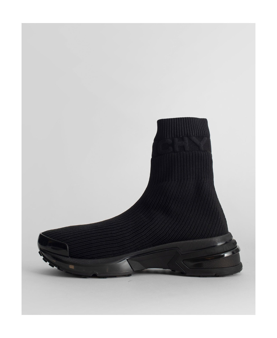 Givenchy Embossed-logo Sock-style Sneakers In Black