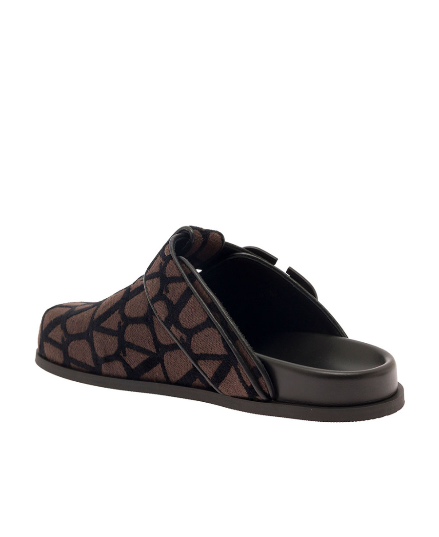 Valentino V Logo Signature Slippers In Black