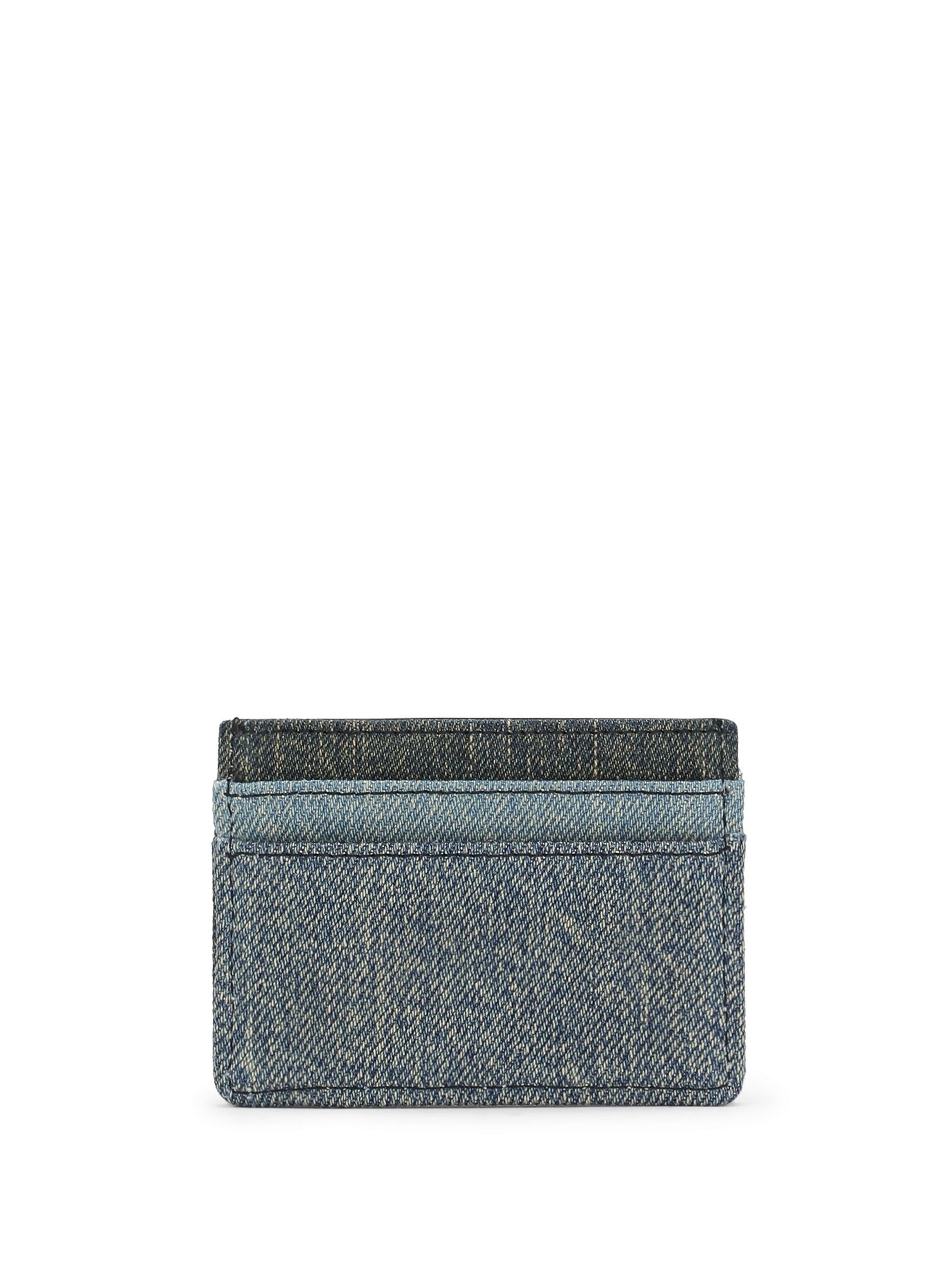 Dolce & Gabbana Logo-plaque Patchwork Card Holder In Black