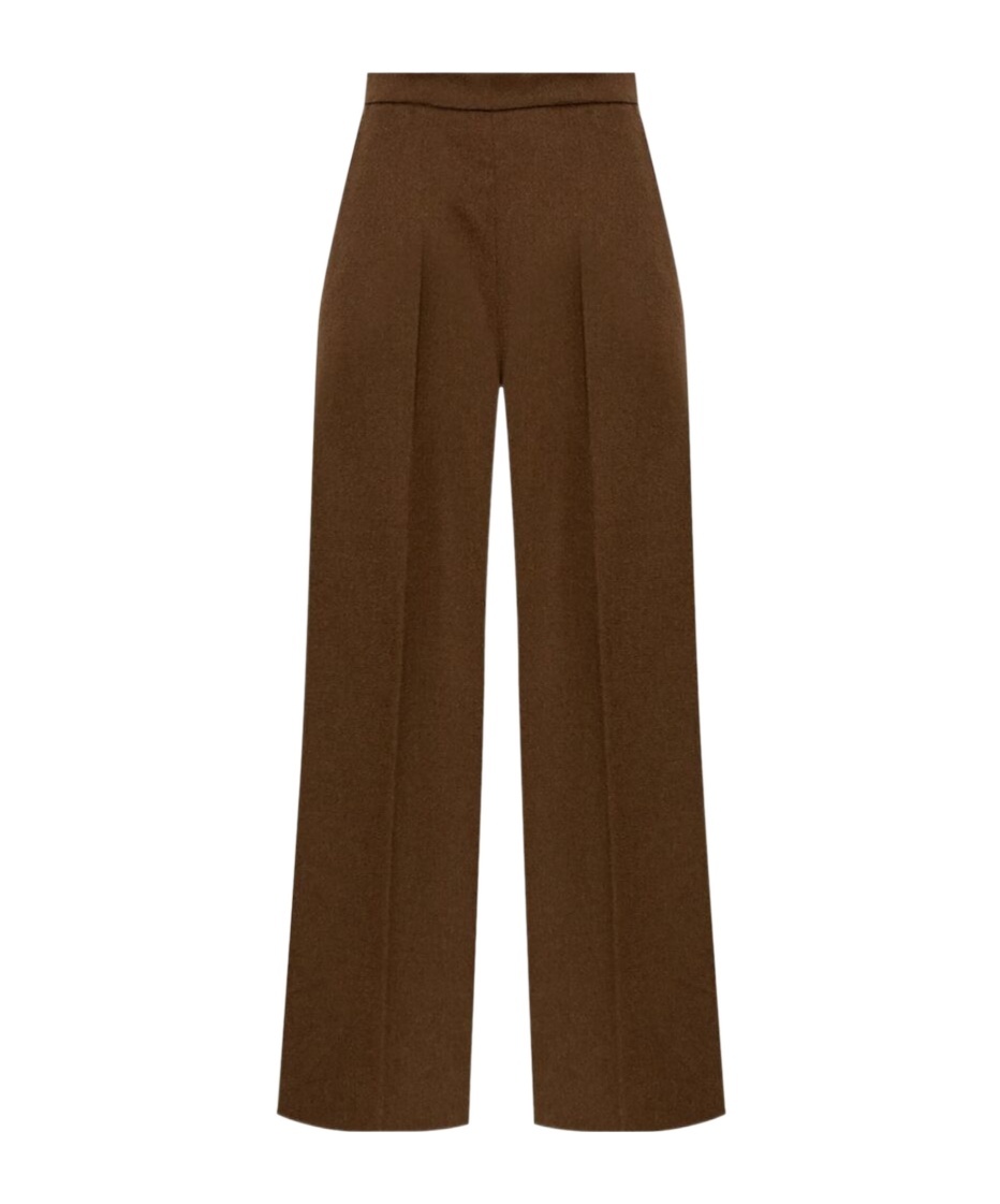Max Mara Wide-leg Casual Pants In Brown