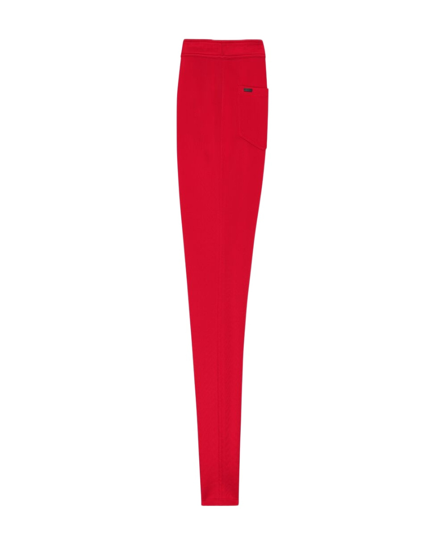 Saint Laurent High Waist Skinny Trousers In Red