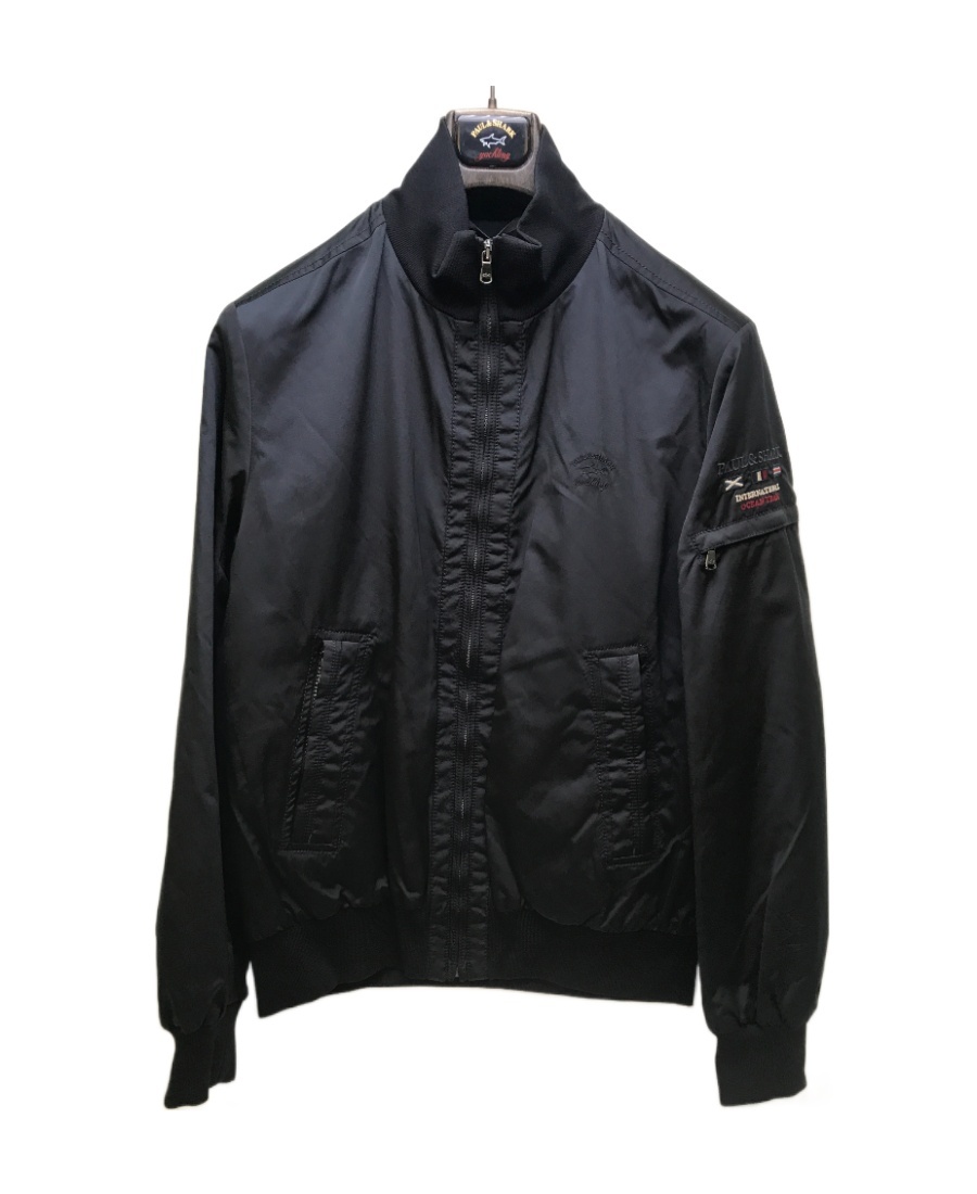 Shop Paul & Shark Logo Casual Jacket In Black