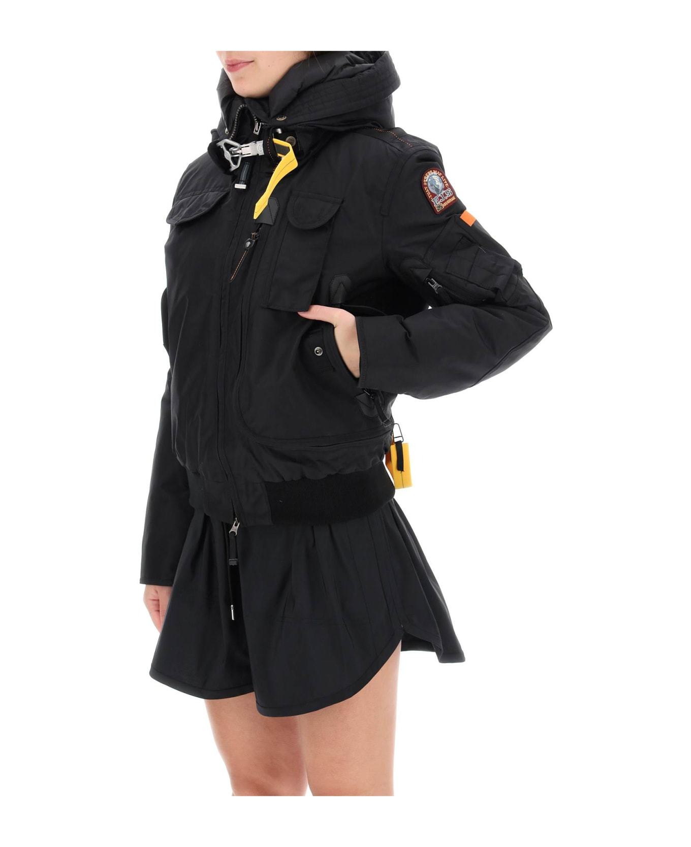 Shop Parajumpers Drawstring Hooded Down Jacket In Black