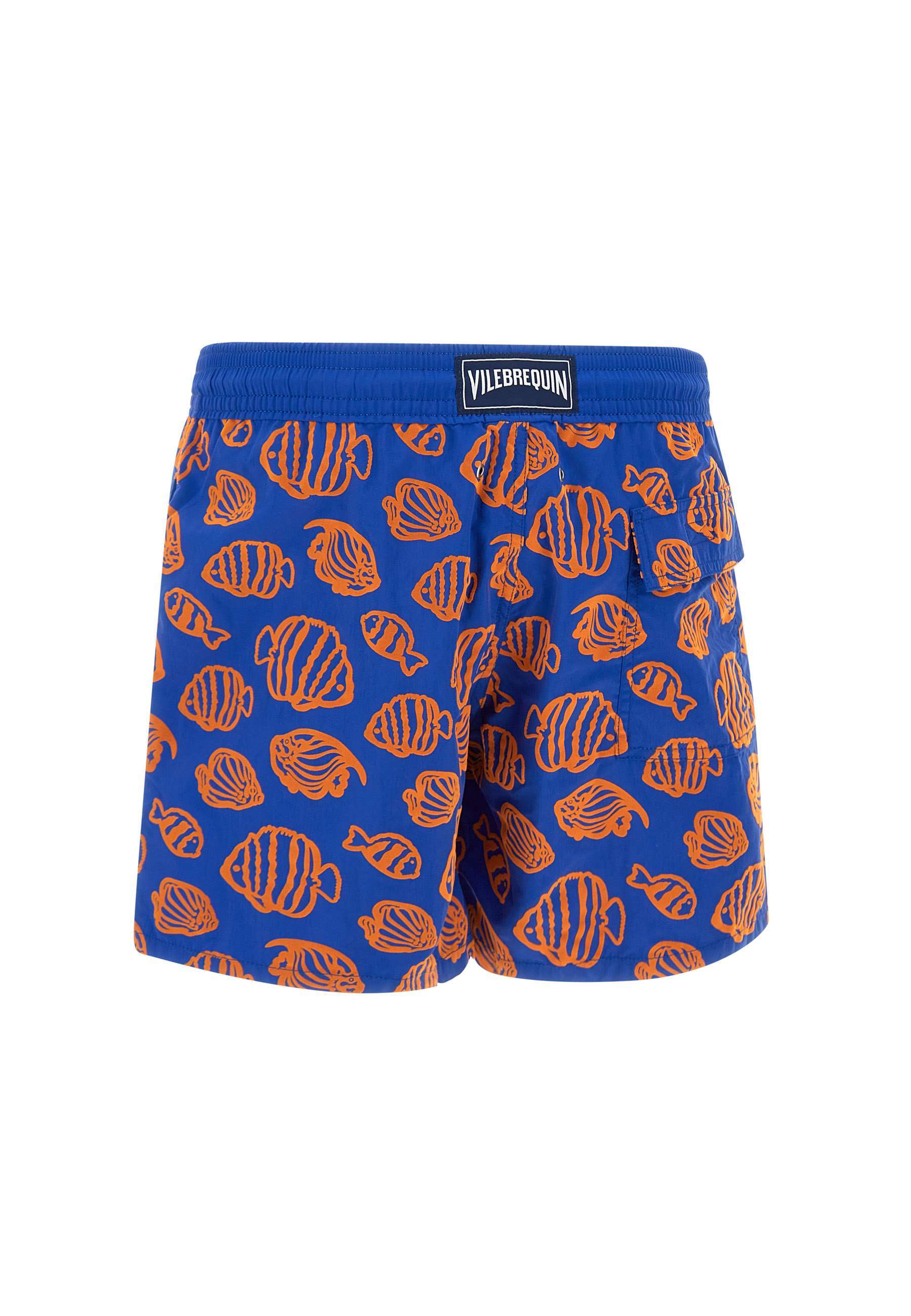 Vilebrequin Mens Marrakech Moorea Graphic-print Swim Shorts Xxl In Blue