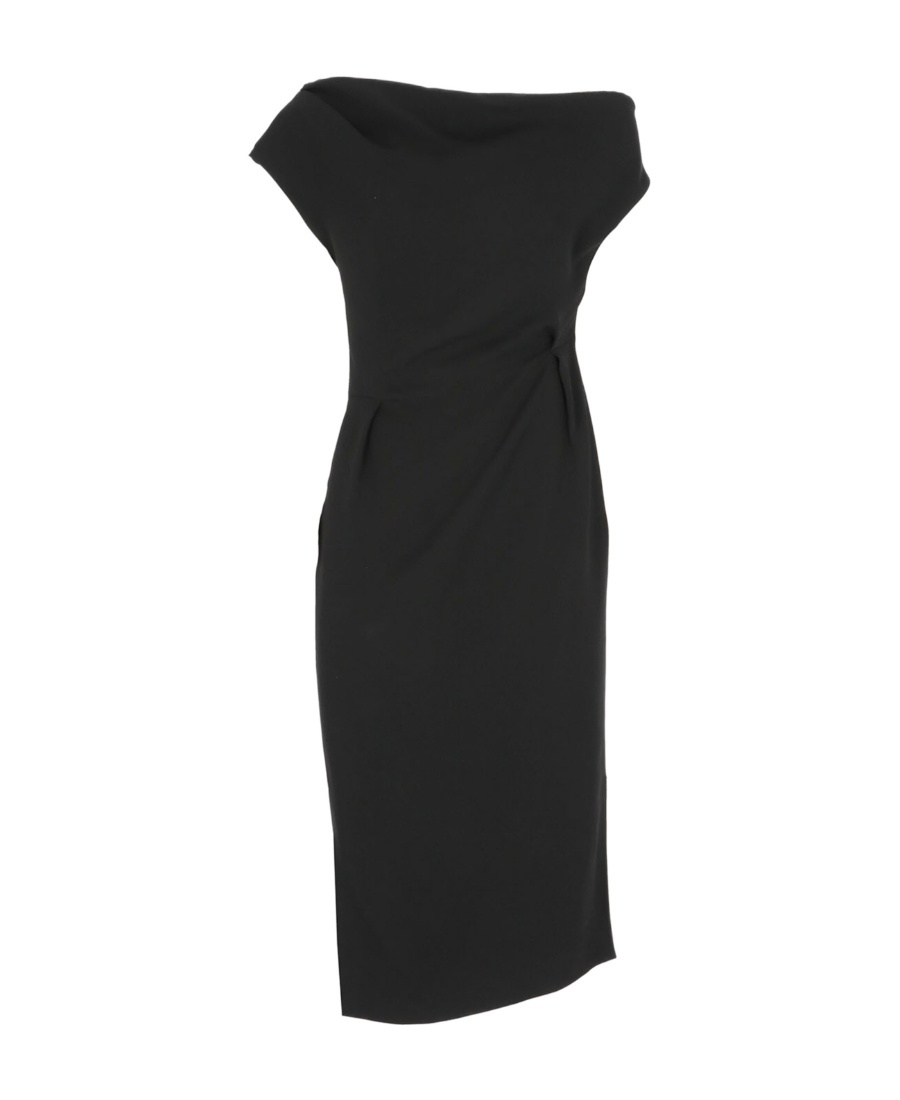 Alexandre Vauthier One-shoulder Draped Midi Dress In Black