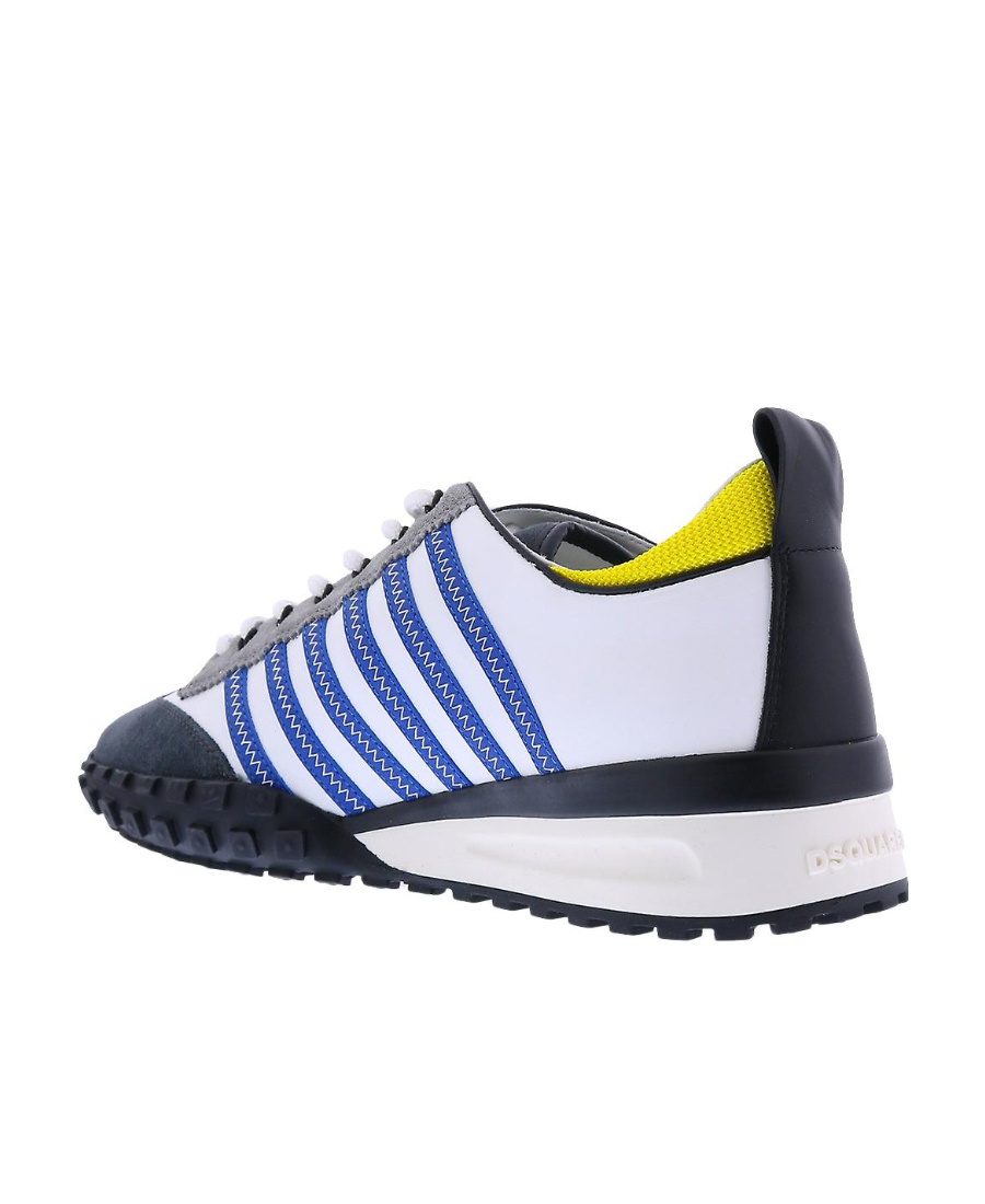 Dsquared2 Legend 551 Mix Leather Low-top Sneakers In White