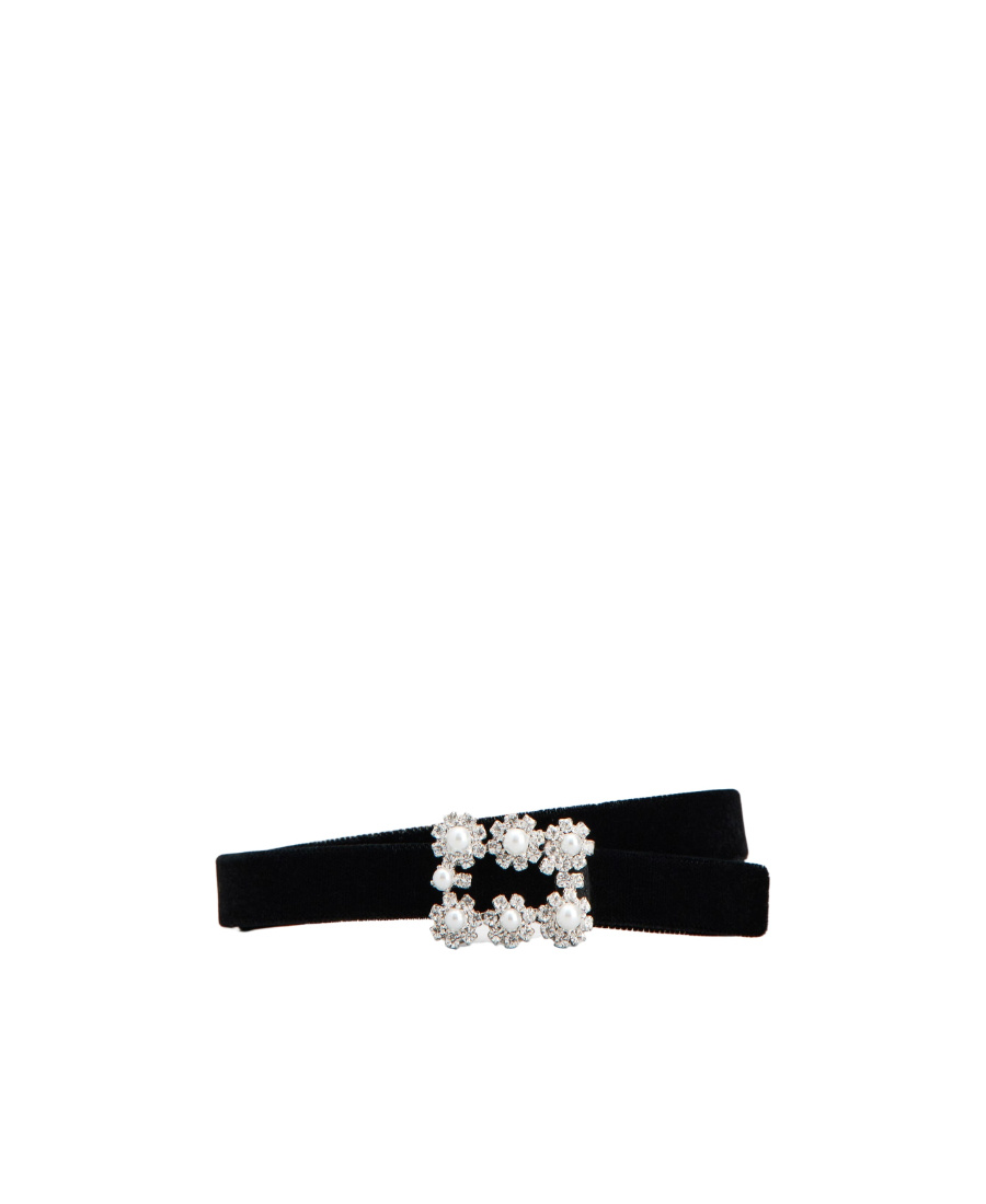 Roger Vivier Logo Logo Belt In Gray