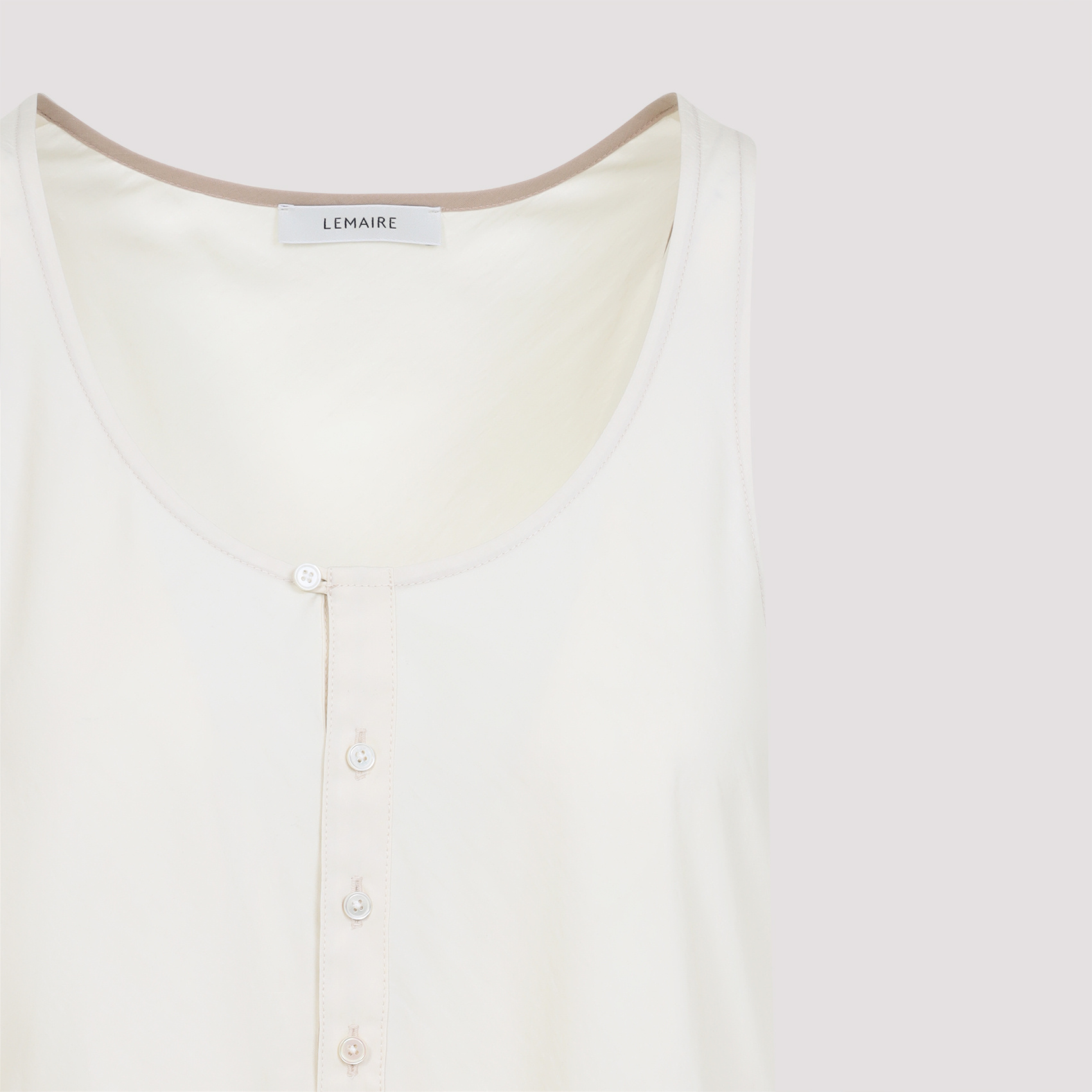 Lemaire Bias Cut Tank Top In White