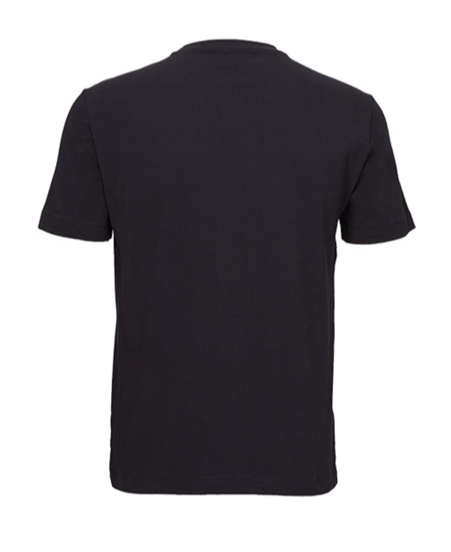 Ea7 Printed Round-necked T-shirt In Black